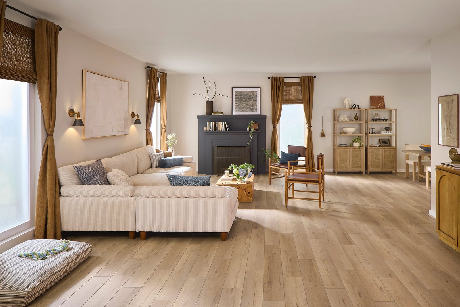The same room rendered with a new floor